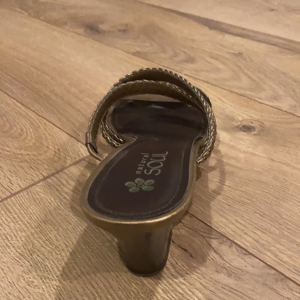 Bronze Strap Heels - Picture 6 of 9